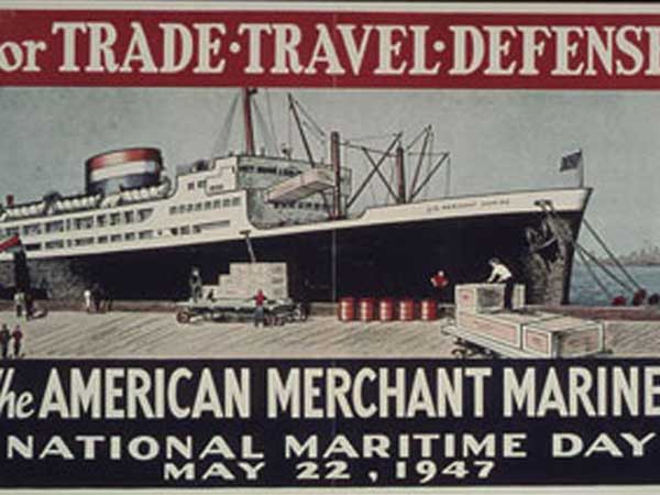 1947 poster celebrating National Maritime Day.