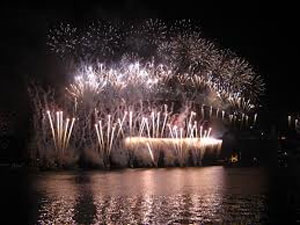 New Years Eve fireworks on display for the public viewing