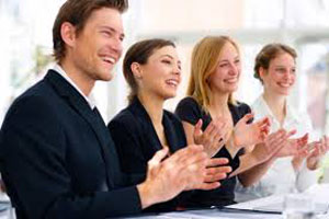 Workers thanking their boss and getting rewards - Employee Appreciation Day Workers thanking their boss and getting rewards