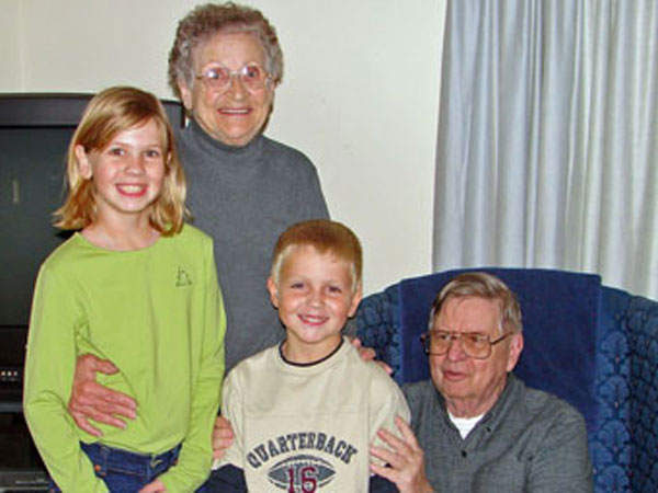 Grandparents enjoying time with grandkids.