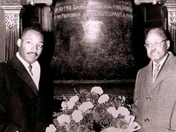 National Freedom Day Dr. Emanuel C. Wright invited Martin Luther King to the Liberty Bell building for the Freedom Day ceremony in 1959.
