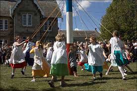 Celebrations around the May pole