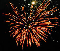 Fireworks on display in New York for New Years Day