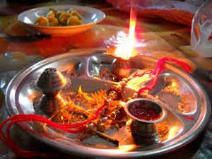 Festival plate of food in celebration