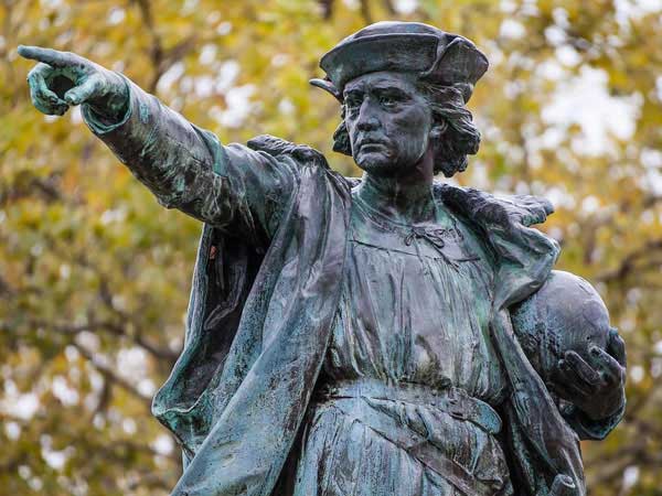 Christopher Columbus monument in Barcelona, Spain.